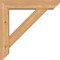 Ekena Millwork Traditional Slat Smooth Bracket w/ Offset Brace, Western Red Cedar, 5 1/2"W x 24"D x 24"H BKT0604X24X24TRA06SWR - alternate 3